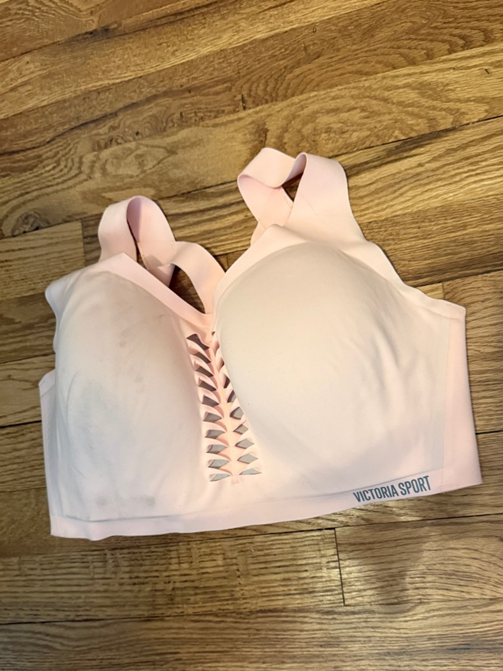 Victoria's Secret Light Pink Sports Bra with Front Cutout